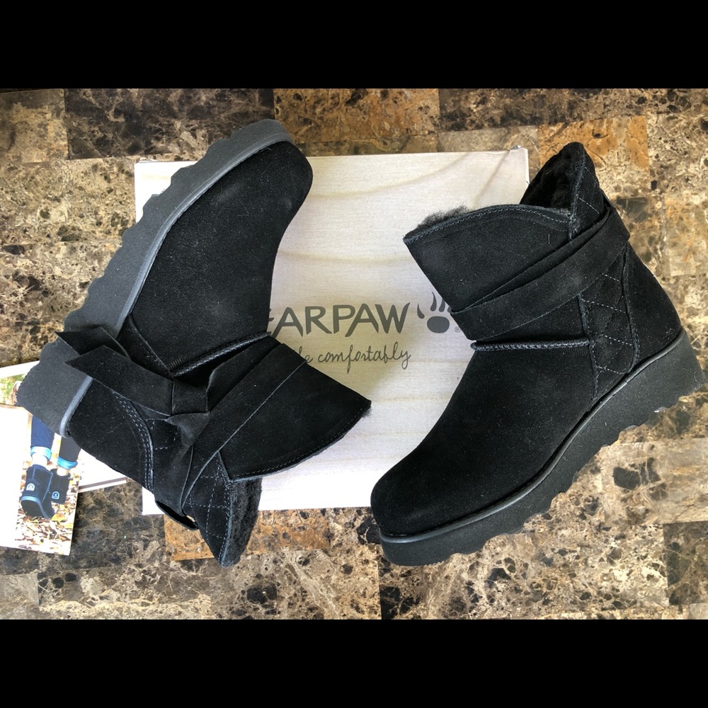 NEW BEARPAW Little Girls' Maxine Wedge Boots - Picture 5 of 13